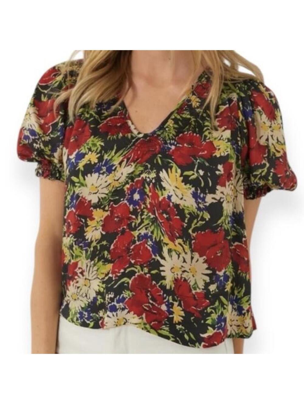 The GREAT. The Ponder Top in Hidden Garden Floral Red Women’s size 0 (US XS) - Picture 15 of 15